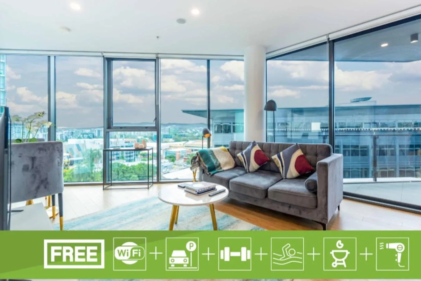 Stunning Getaway One King Bed With Unlimited Wi-Fi Lejlighed Brisbane